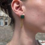 Boucles d'oreilles avec chaîne