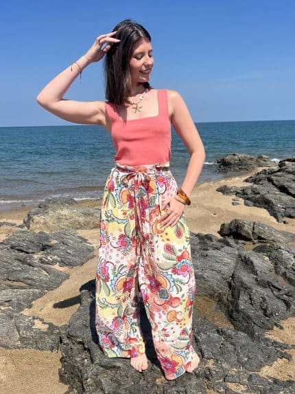 Pantalon fluide multicolore