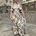 Robe à imprimé abstrait