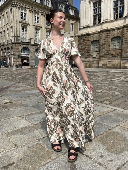 Robe à imprimé abstrait