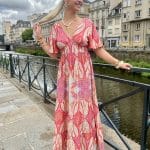 Robe longue avec imprimés