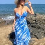 Robe à découpes et dos nu