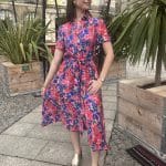 Robe chemise fleurie et fluide