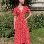 Robe longue à petites fleurs