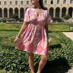 Robe courte à imprimés