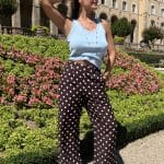 Pantalon à pois chocolat