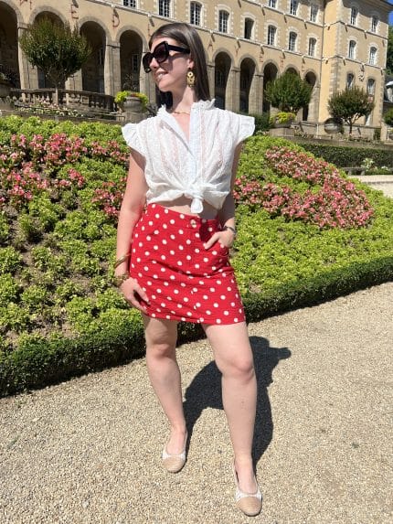 Jupe short à pois