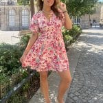 Robe cintrée à imprimé