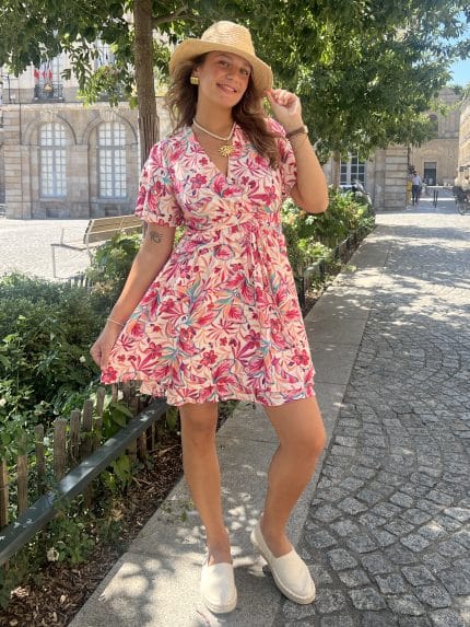 Robe cintrée à imprimé