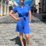 Robe unie avec ceinture