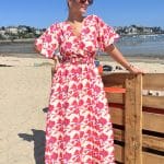 Robe floral avec ceinture
