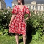 Robe à fleurs brodées