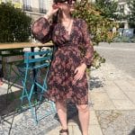 Robe manches longues avec roses