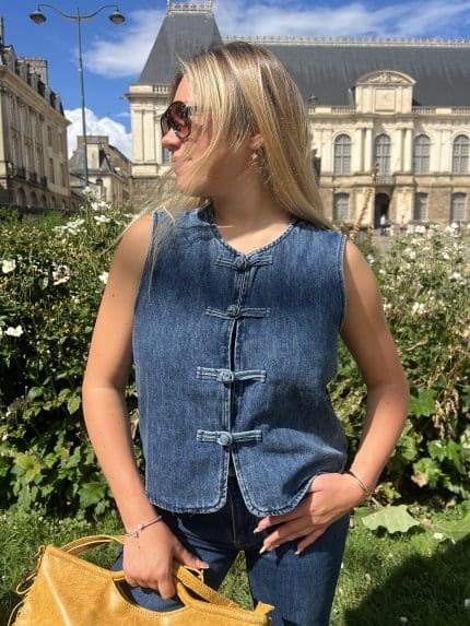 Haut en jean sans manches