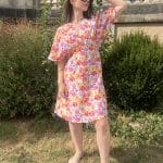 Robe fleurie à col revers