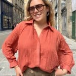 Blouse longue gaufrée
