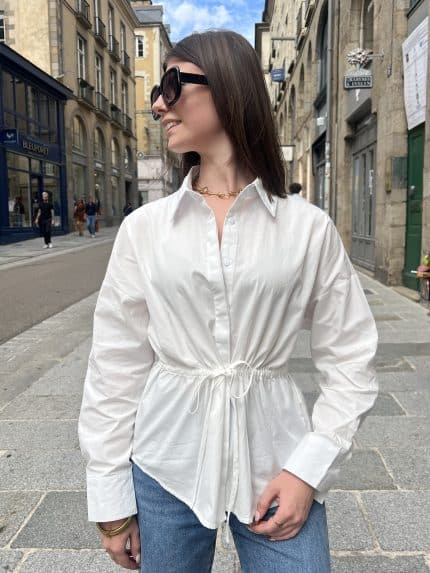 Chemise avec lien à la taille