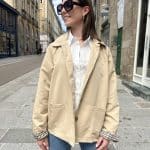 Trench à doublure à carreaux