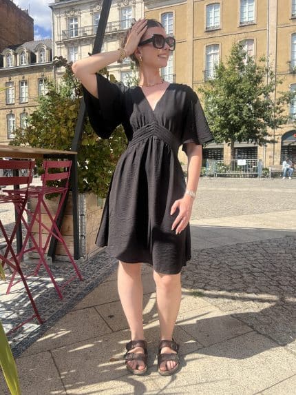 Robe courte unie