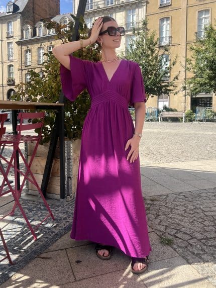 Robe longue unie