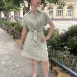 Robe chemise à rayures