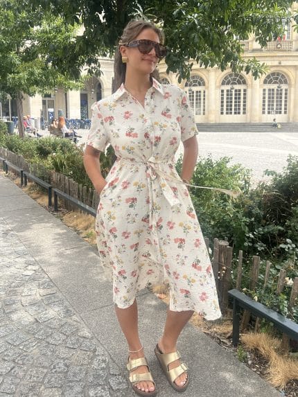 Robe à ceinture bohème