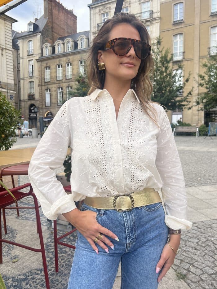 Chemise en broderie anglaise Chemise en broderie anglaise