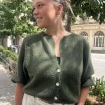 Gilet manches 3/4 en laine