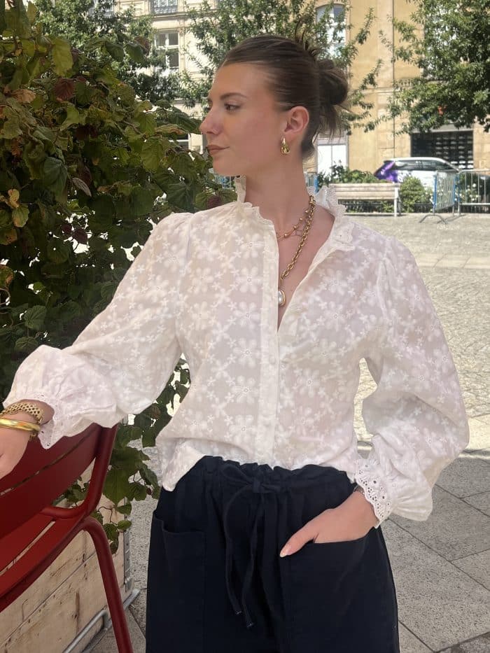 Blouse blanche brodée Blouse blanche brodée