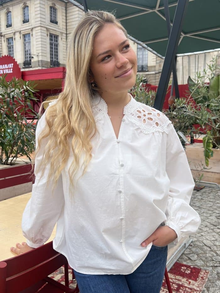 Chemisier avec détails ajourés
