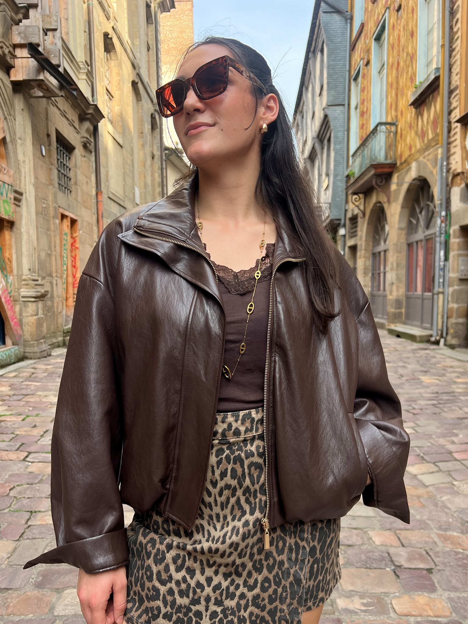 Blouson oversize effet cuir 4e2aaabd 2c0c 4e3e 9099 70039f0ced86