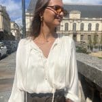Blouse fluide satinée