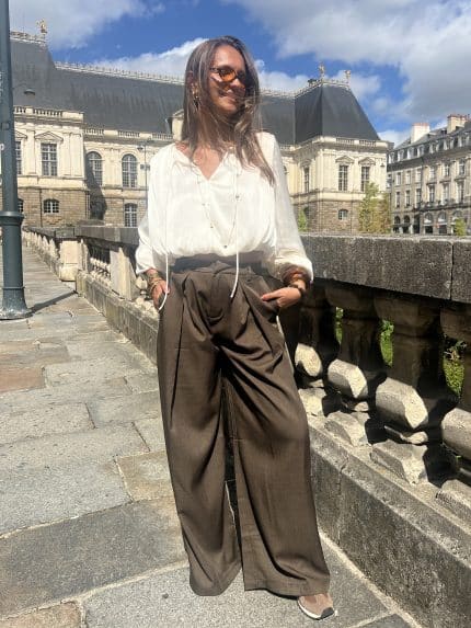 Pantalon fluide à pinces