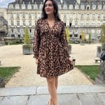 Robe courte léopard