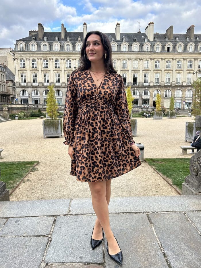 Robe courte léopard Robe courte léopard